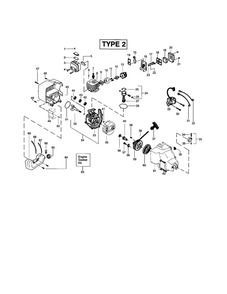 Cylinder/Crankcase/Crankshaft Diagram and Parts List for FEATHERLITE SST LE Type 2 Weed Eater Trimmer
